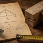 Charpente bois schemas : pièces, appuis et assemblages, détail atelier