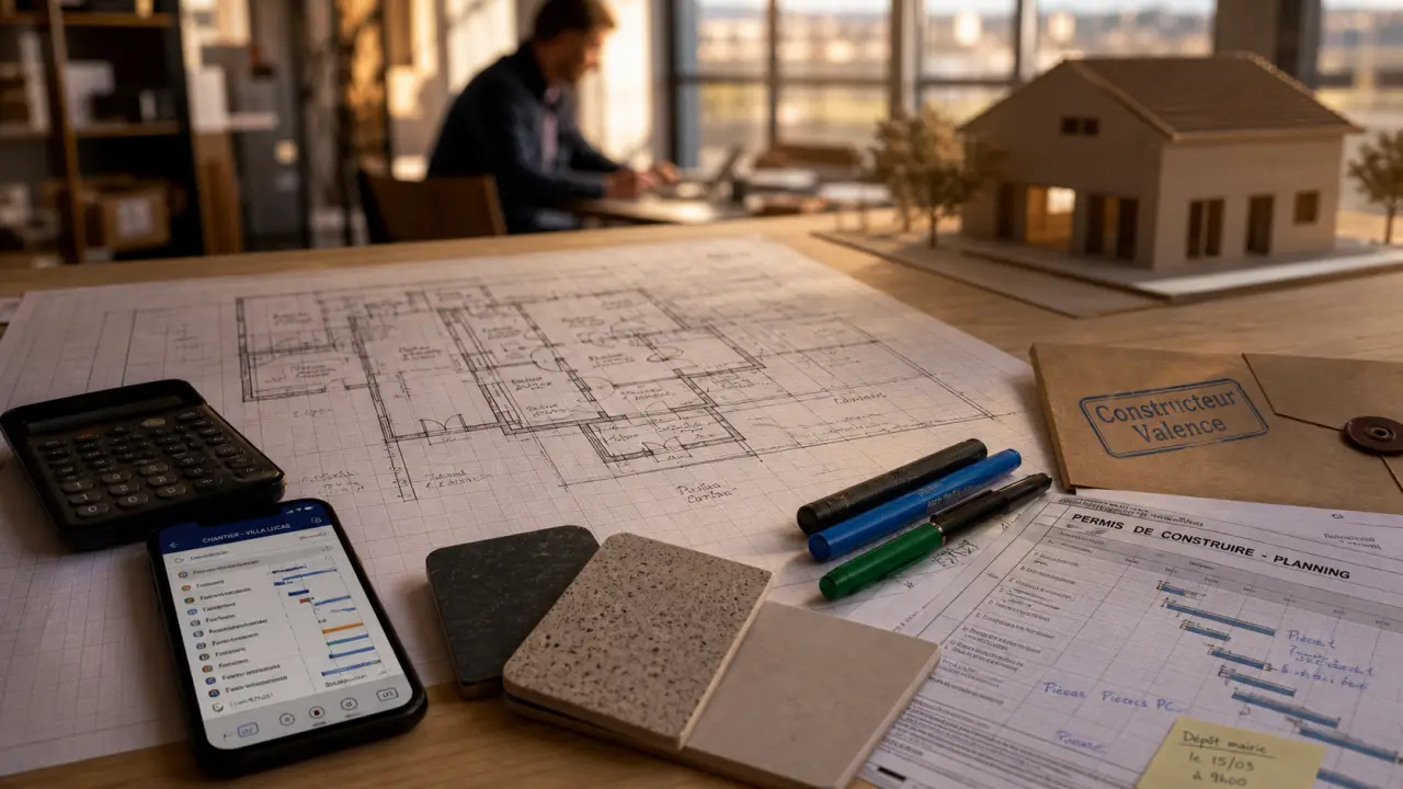 Constructeur maison Valence : plan et accompagnement chantier en agence