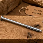 Vis bois charpente : tête et filetage sur bois