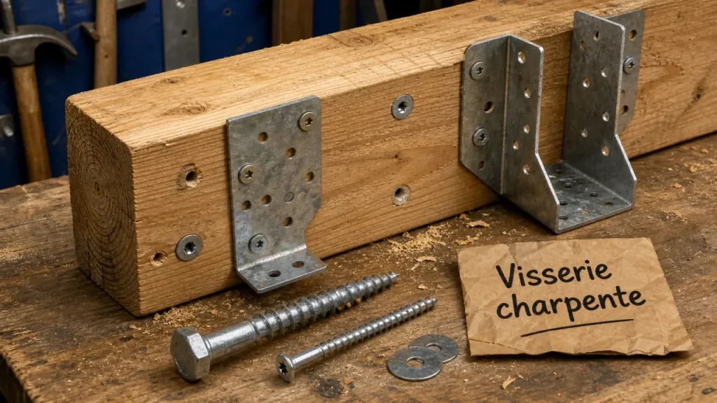 Visserie charpente bois : vis et fixation anti-fendage
