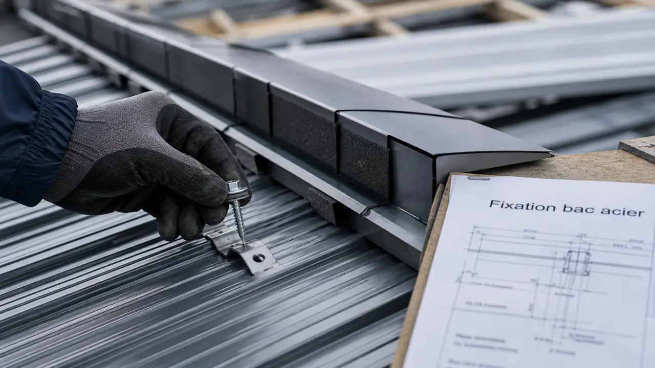 Accessoires pour bac acier : vis auto-perceuse à rondelle EPDM sur tôle nervurée