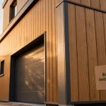 Bac acier imitation bois, bardage effet bois vertical sur façade