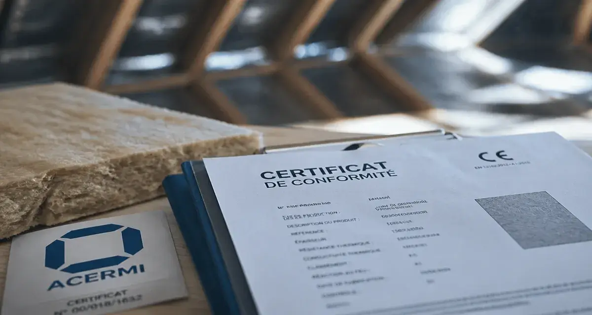 Certificat de conformité isolation combles avec dossier ACERMI