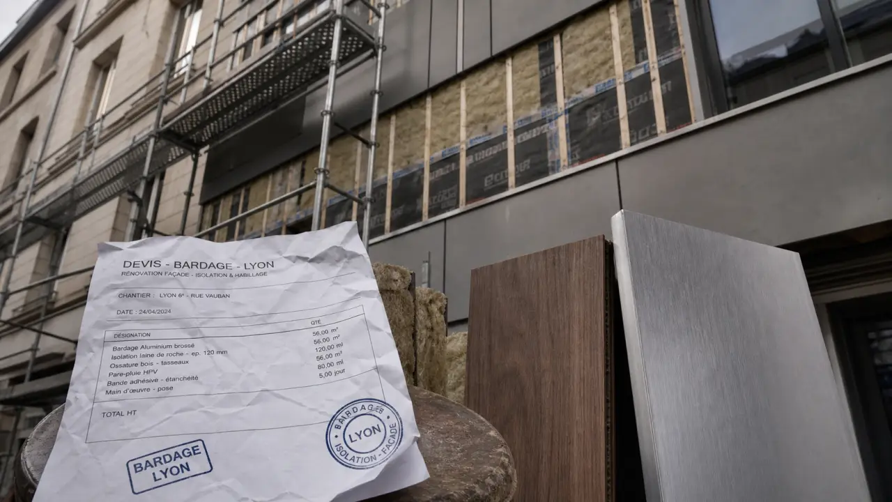 Entreprise bardage lyon : bardage et isolation en rénovation sur façade