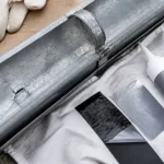 Kit réparation gouttière zinc : mastic et patch sur micro-fissure