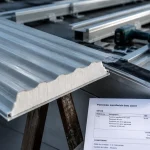 panneau sandwich bac acier sur chantier