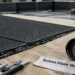 Rouleaux bitume pour toit plat : rouleaux 4 mm en chevauchement sur support