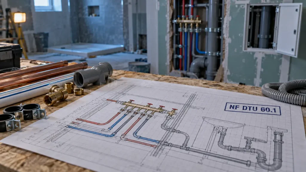 Installation en plomberie : plan de réseau avant de fermer les cloisons