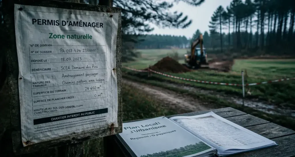 Construction du voisin en zone naturelle : un permis affiché ne garantit pas la conformité des travaux